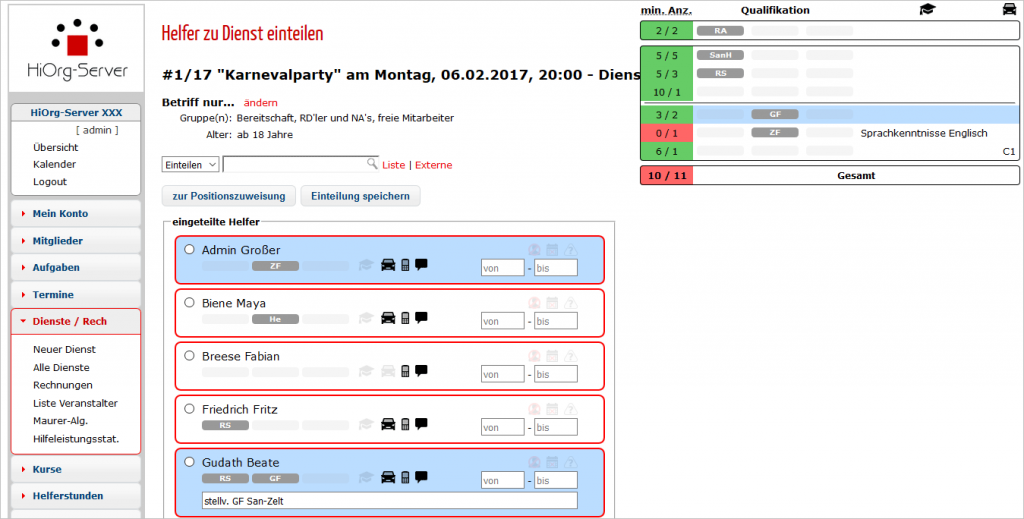 Qualifikationsmatrix