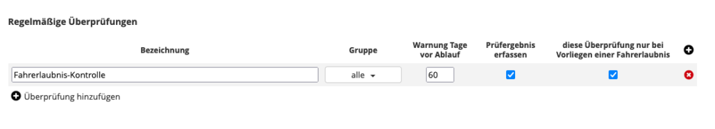 Die neue Checkbox finden Sie in den Einstellungen zu den regelmäßigen Überprüfungen.