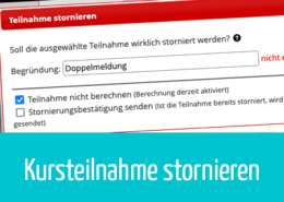 Beitragsbild Teilnehmer stornieren