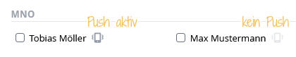 Screenshot - push aktiv / kein Push
