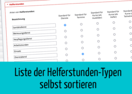 Beitragsbild | Helferstunden-Typen sortieren