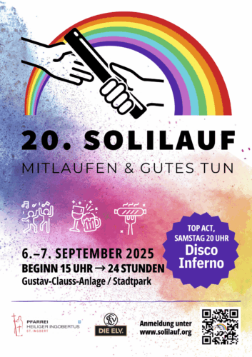 Plakat zum 20. Solilauf in St. Ingbert (2025)