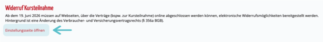 Widerruf Einstieg