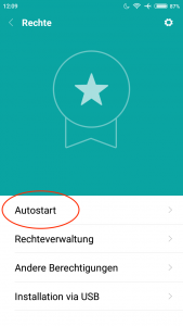 Rechte - Autostart