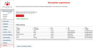 Import - Adressliste importieren