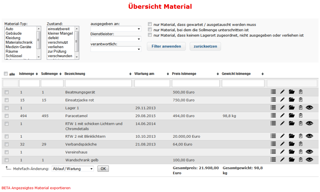 Materialliste